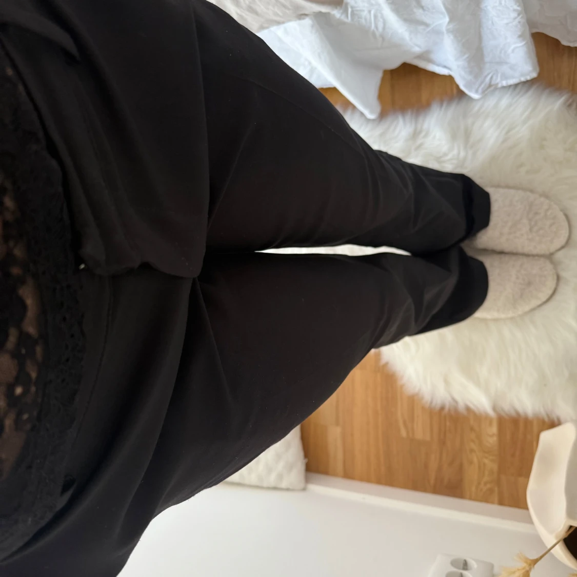 Svarta kostymbyxor med bootcut - 3