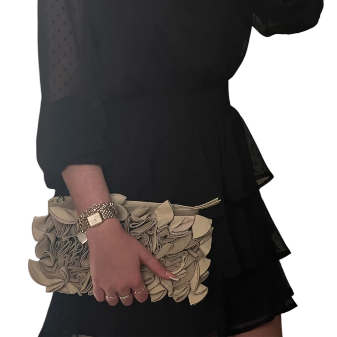 Beige Y2K topshop clutch/handväska