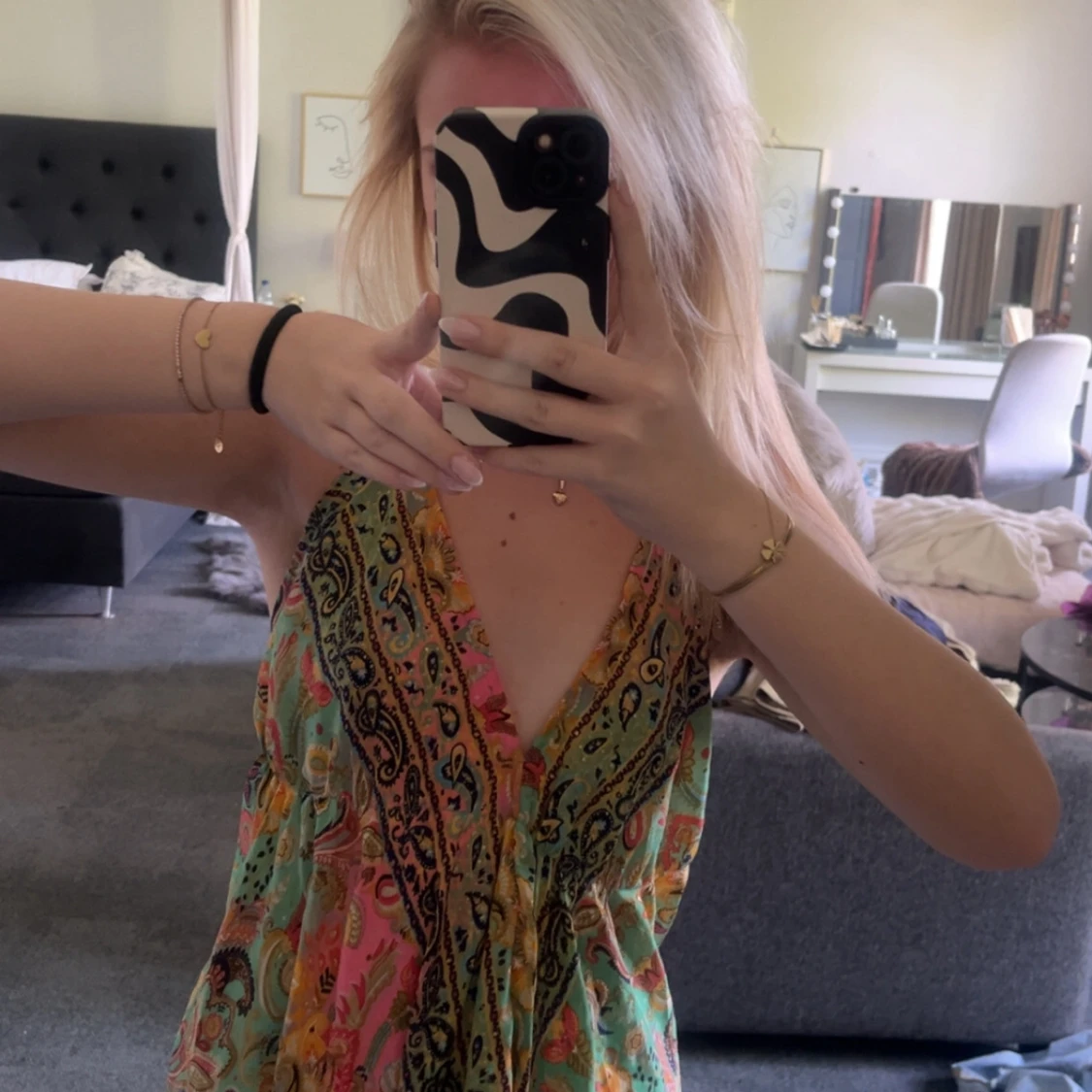 färgglad söt klänning - 1