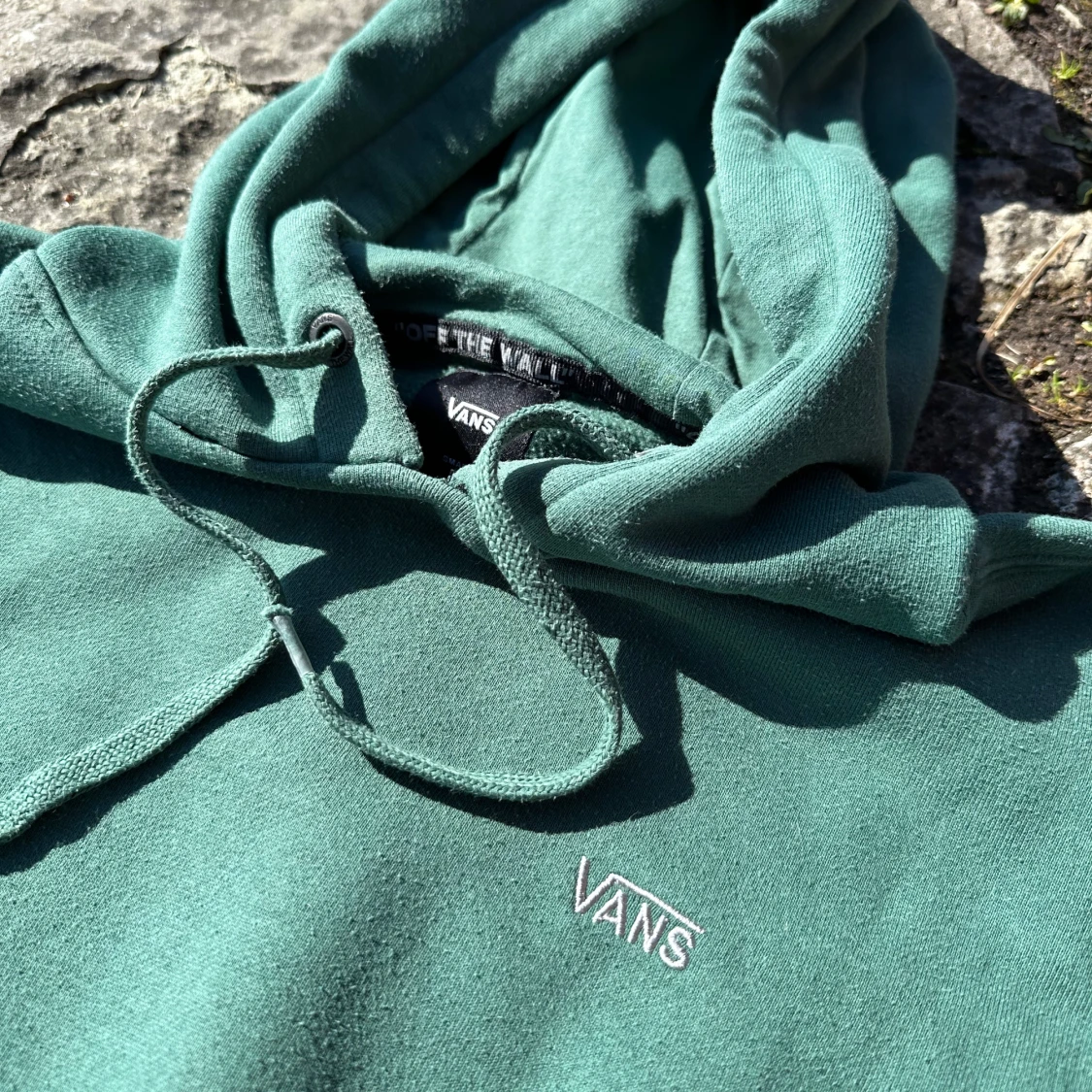 Grön hoodie från Vans med huva - 1
