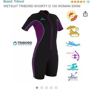 Våtdräkt strl S-M - Våtdräkt strl S-M, använd max 5 ggr. Frakt ingår ej