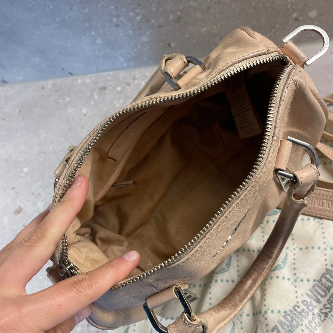 Beige handväska Zadig & Voltaire - 4