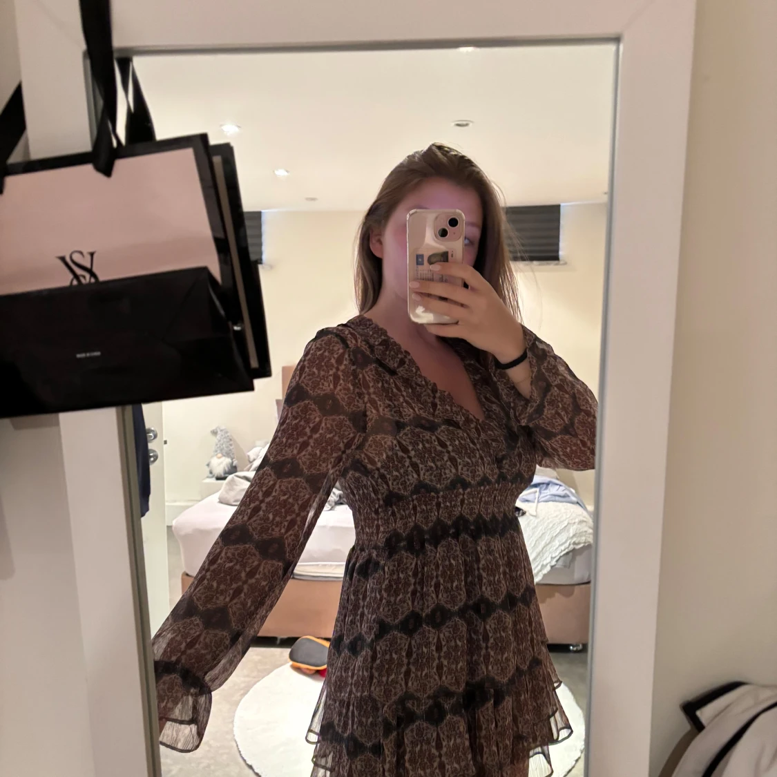 Mönstrad kortklänning från Zara - 2