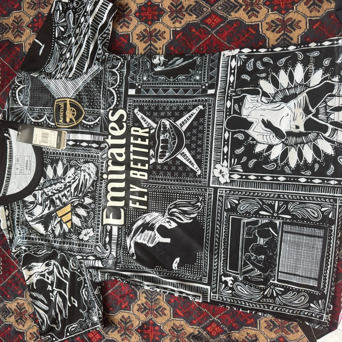 Arsenal svartvit fotbollströja från Adidas - 2