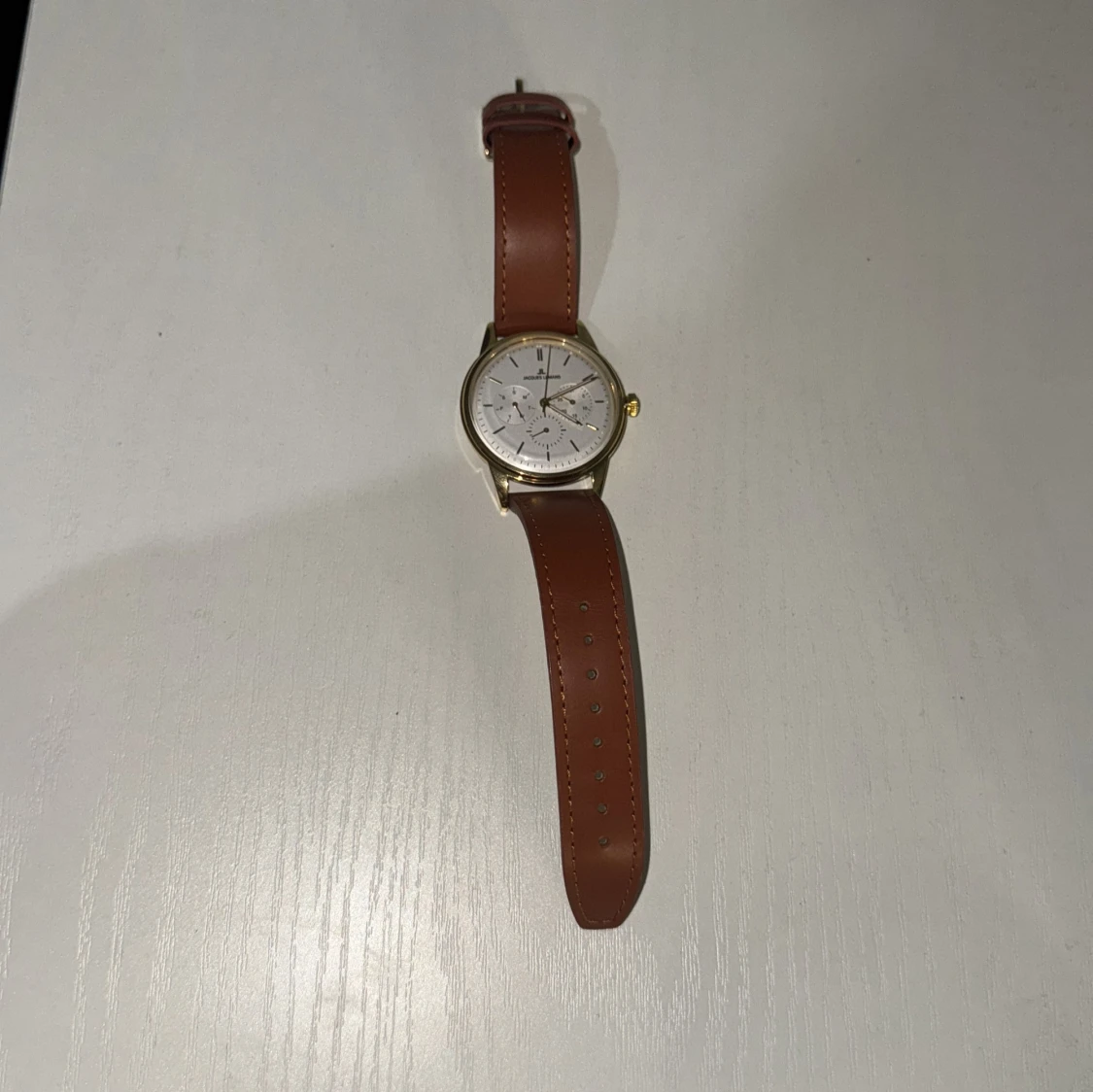 Jacques Lemans herrklocka med brunt skinnarmband - 2