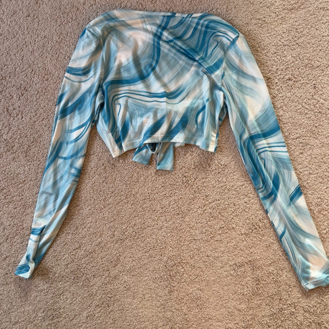 Blå topp / bolero med knytning  - 1