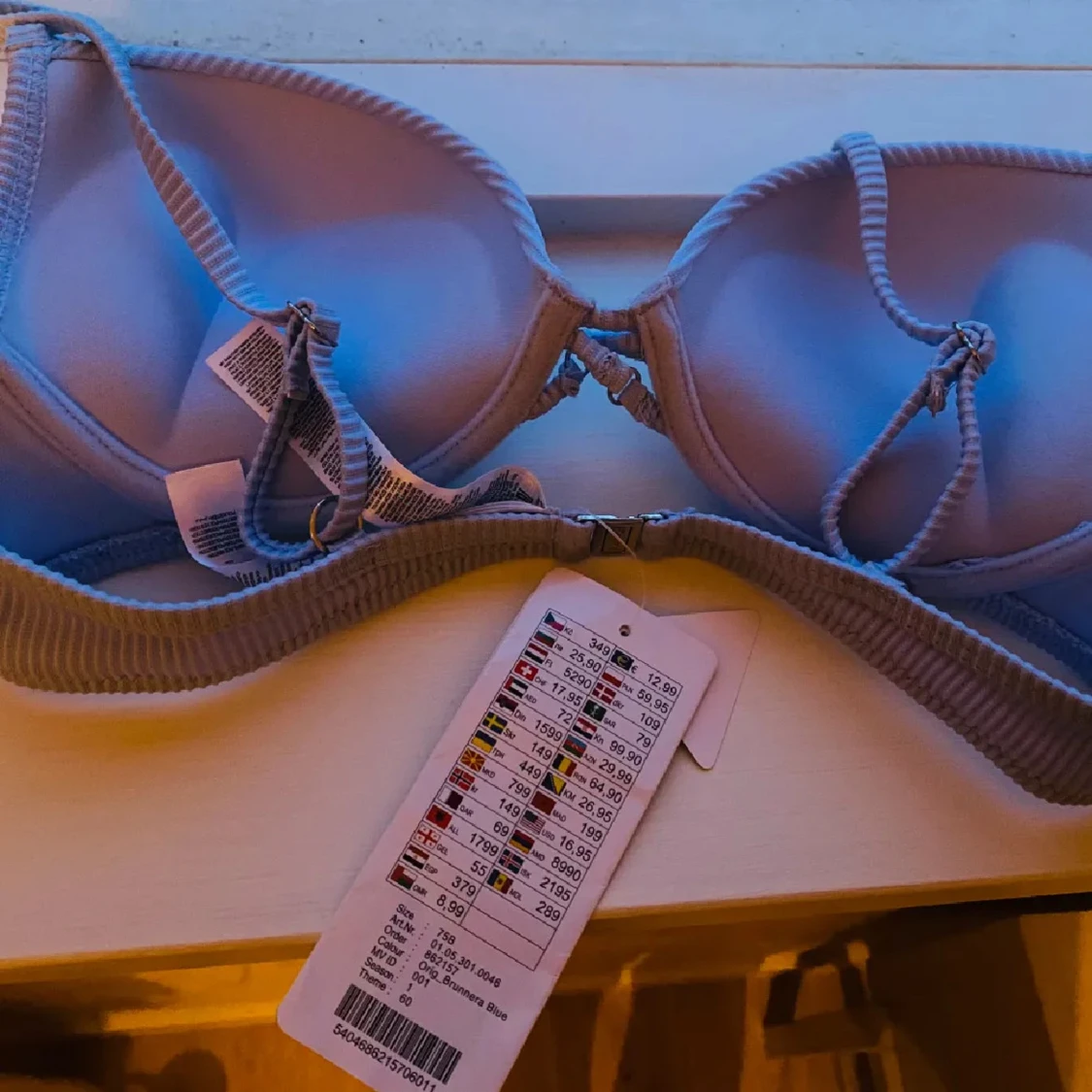 Ljusblå ribbad bikini-bh från new yorker - 2