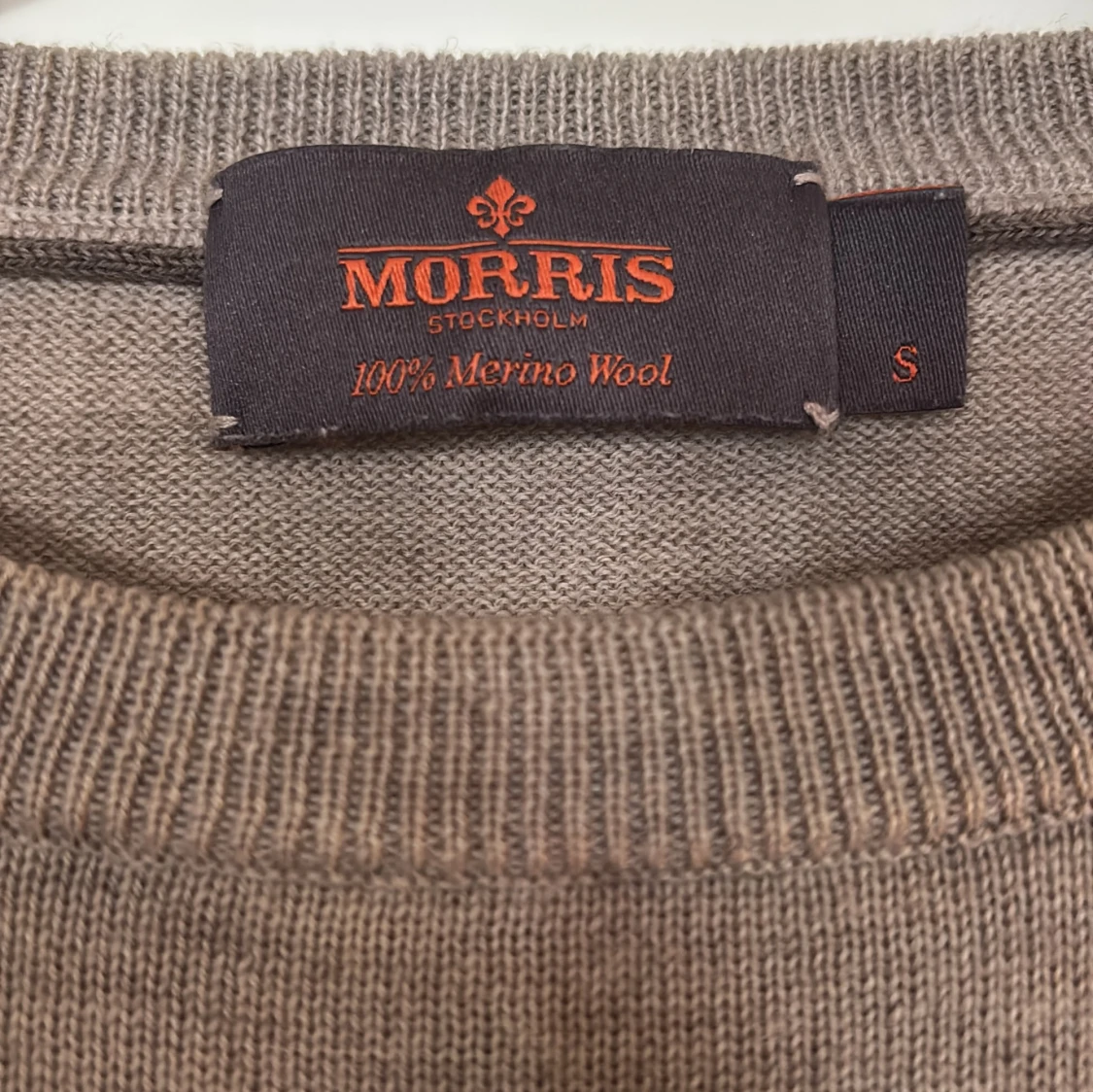 Beige merinoullströja från Morris - 2