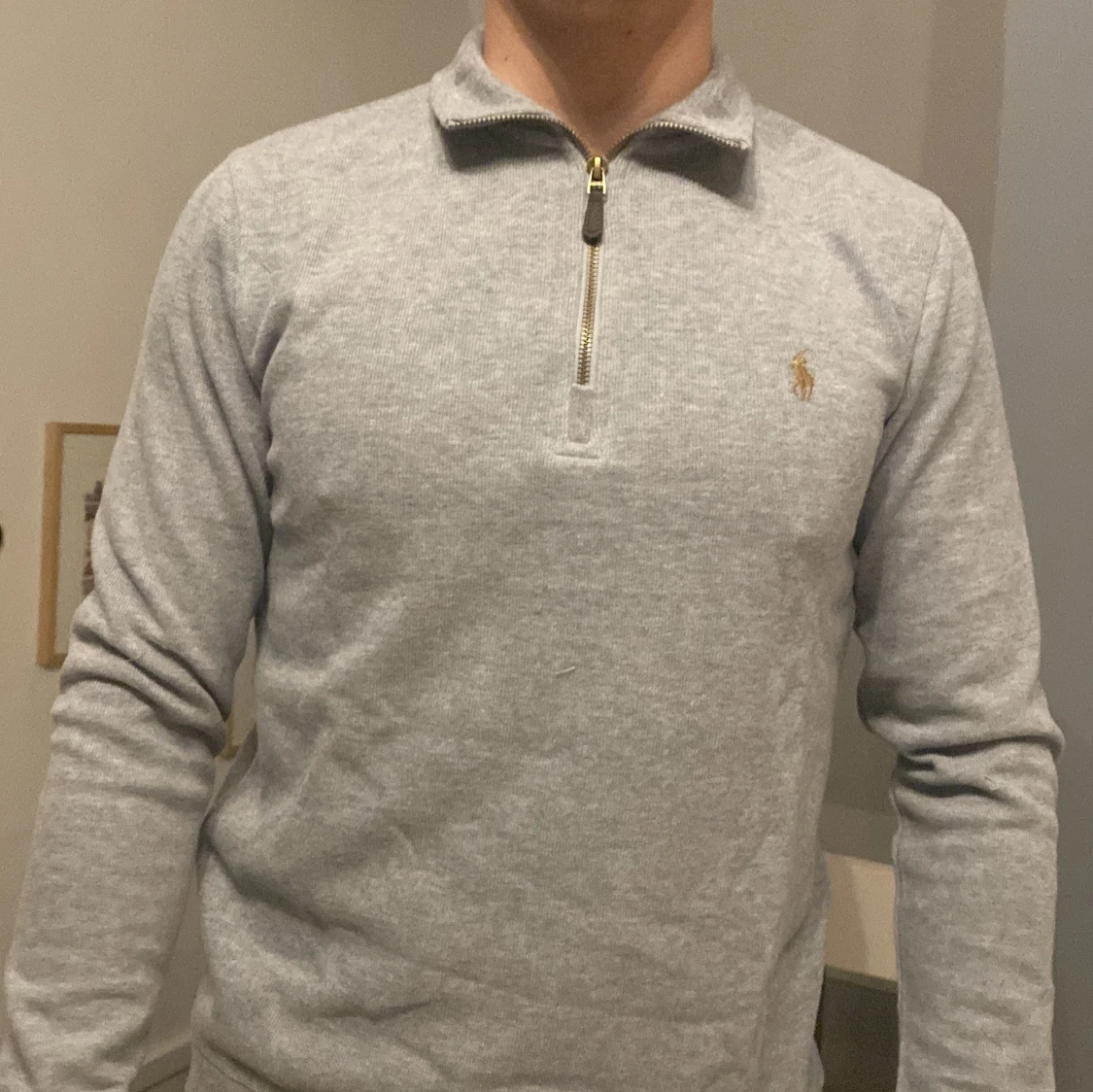 Grå tröja med dragkedja från Polo Ralph Lauren