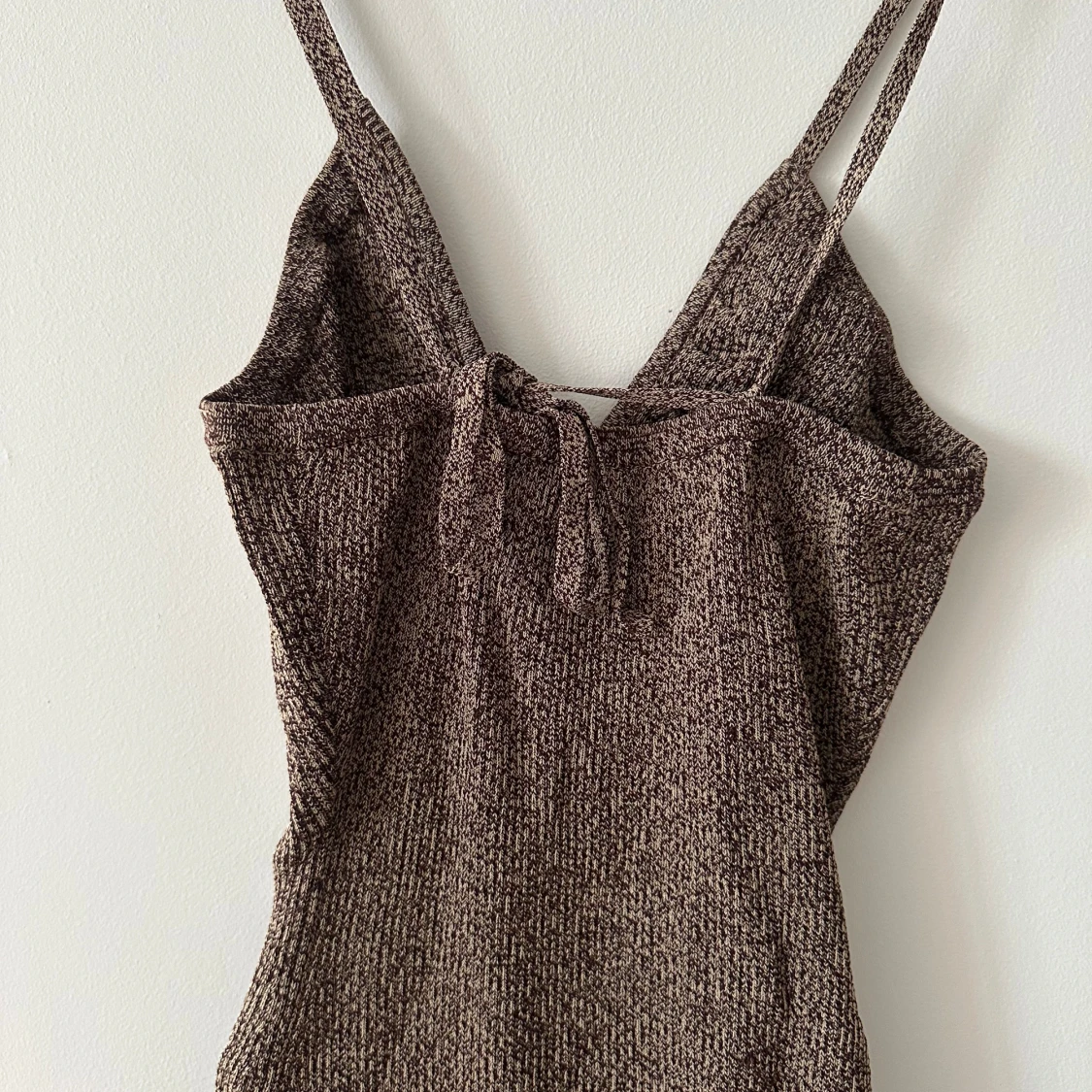 Brun stickad klänning från ADOORE - 3