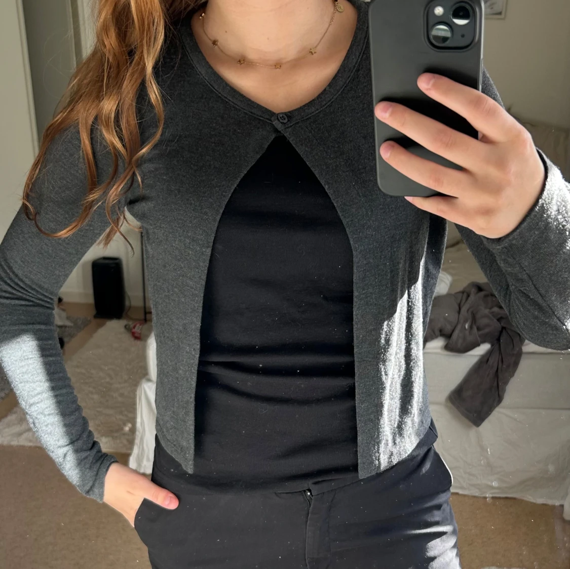 Grå kofta från ginatricot - 1