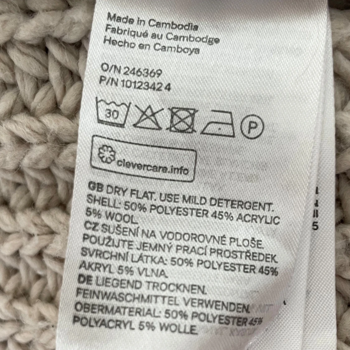 Beige stickad kofta från H&M - 4