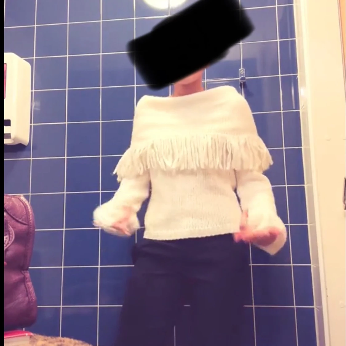 stickad tröja offshoulder - 2