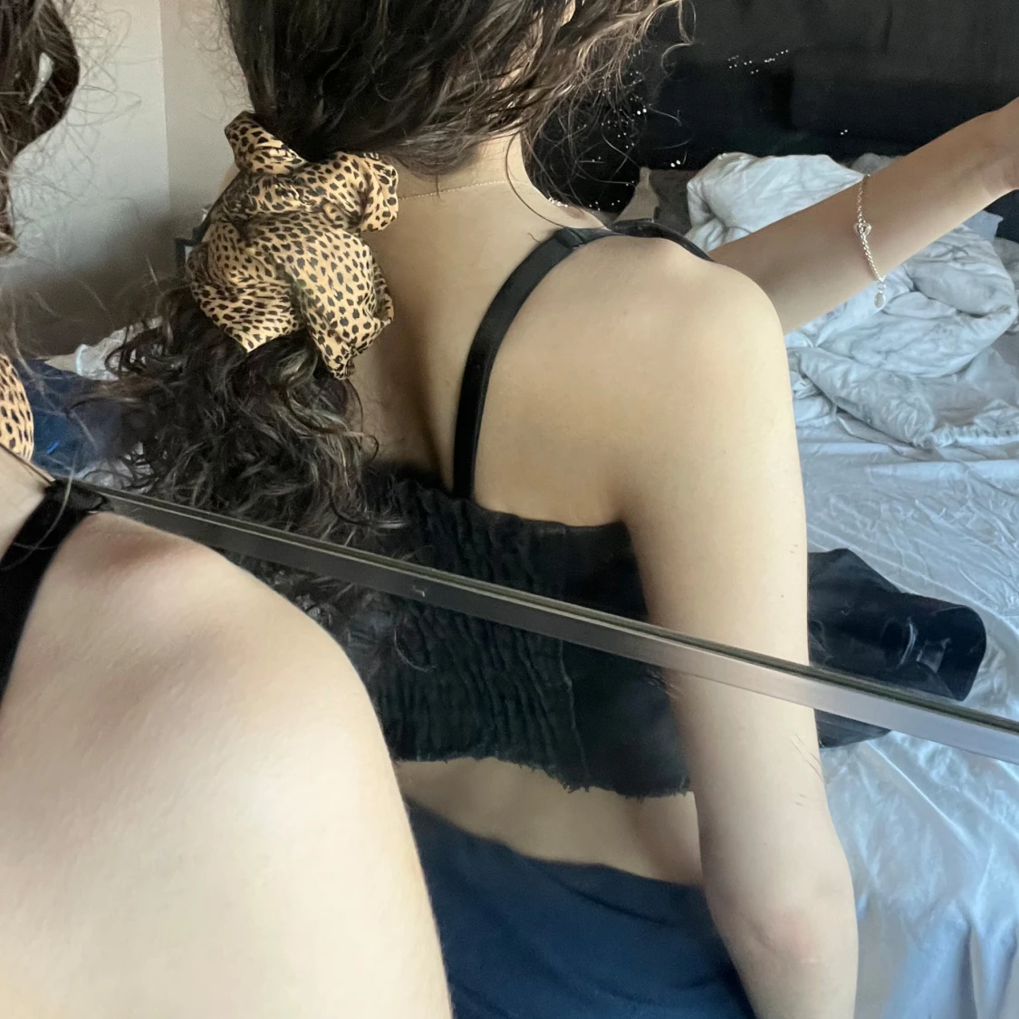 Svart jeanskorsett med knappar - 1