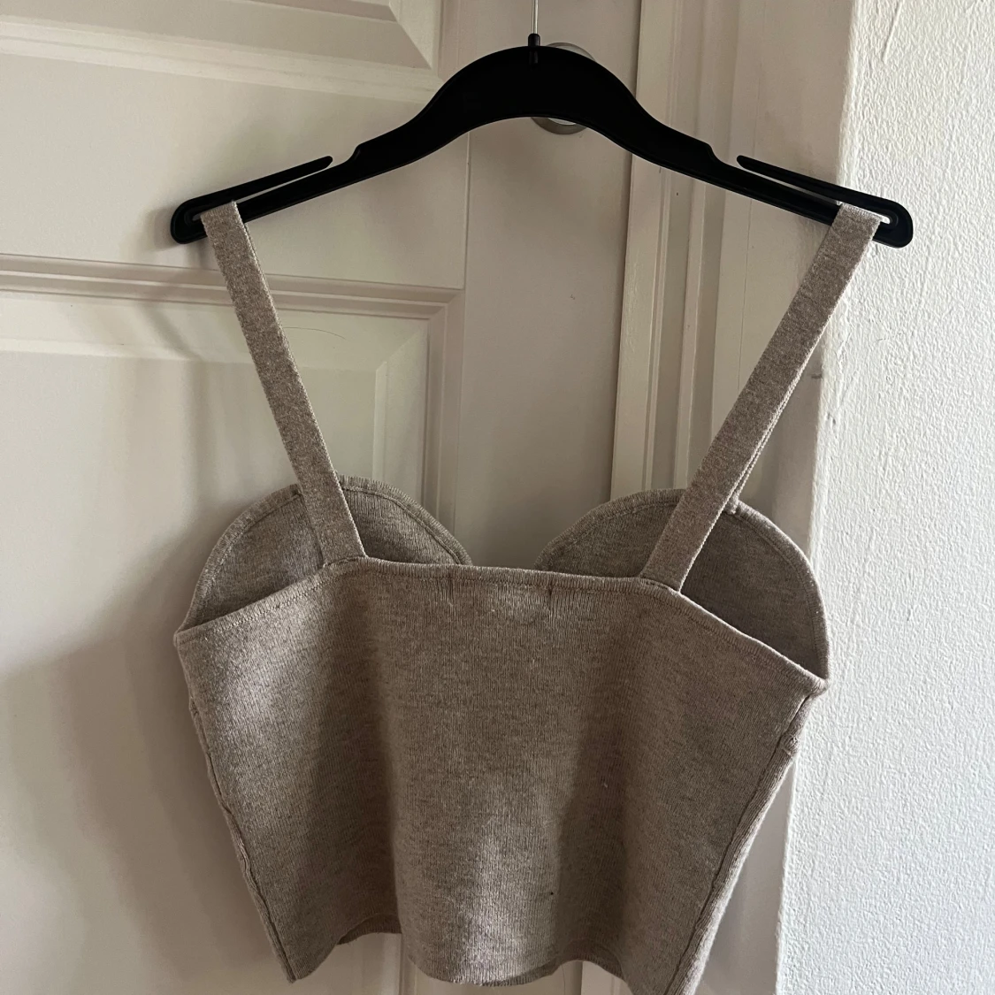 Beige stickad korsettopp H&M S - 1
