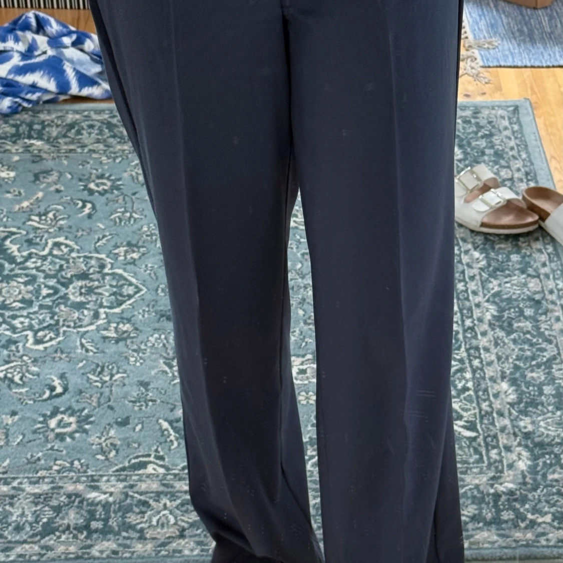 Mörkblå kostymbyxor Pull&Bear S - 2