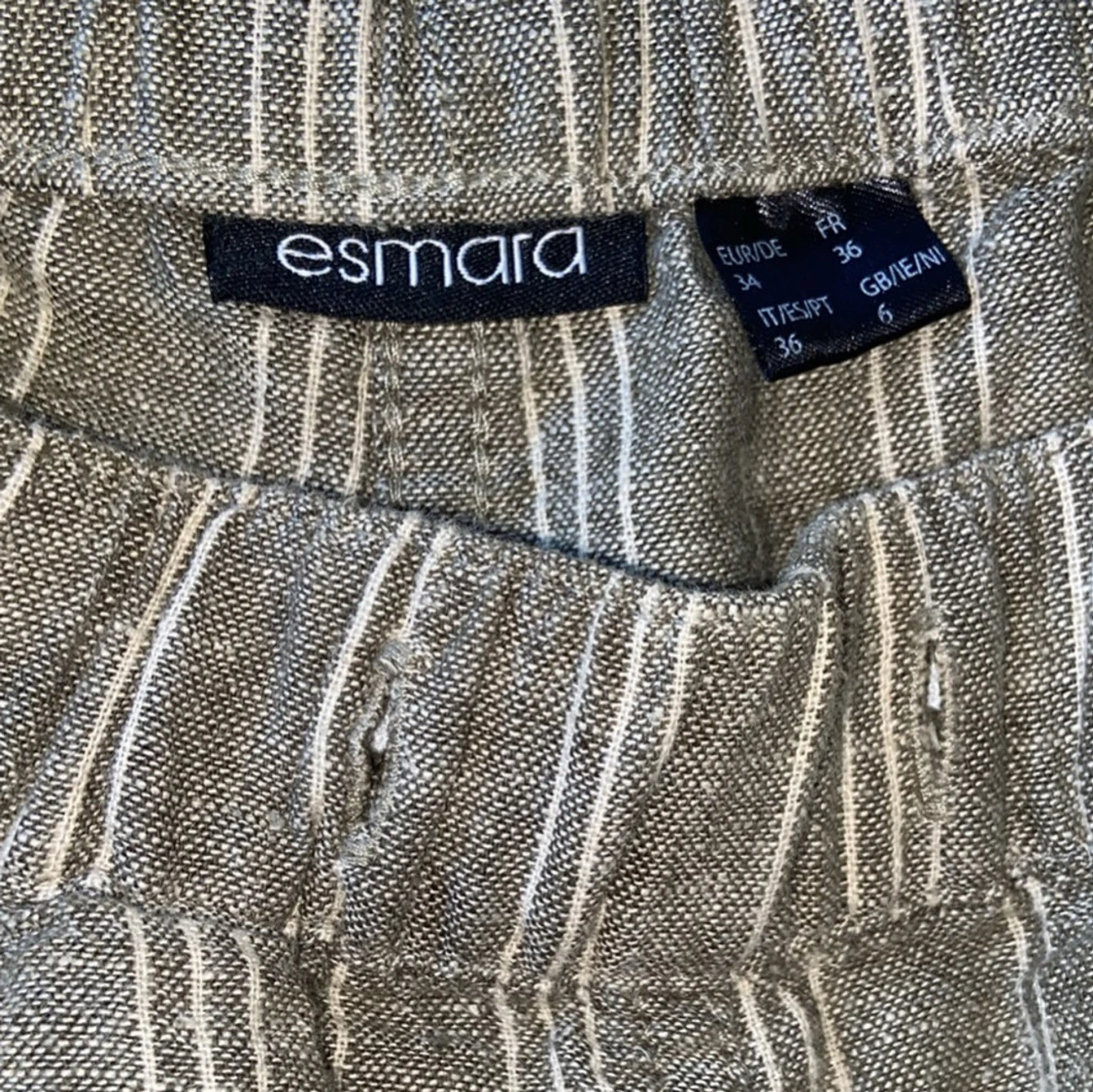 Linneshorts - grå/beige - 1