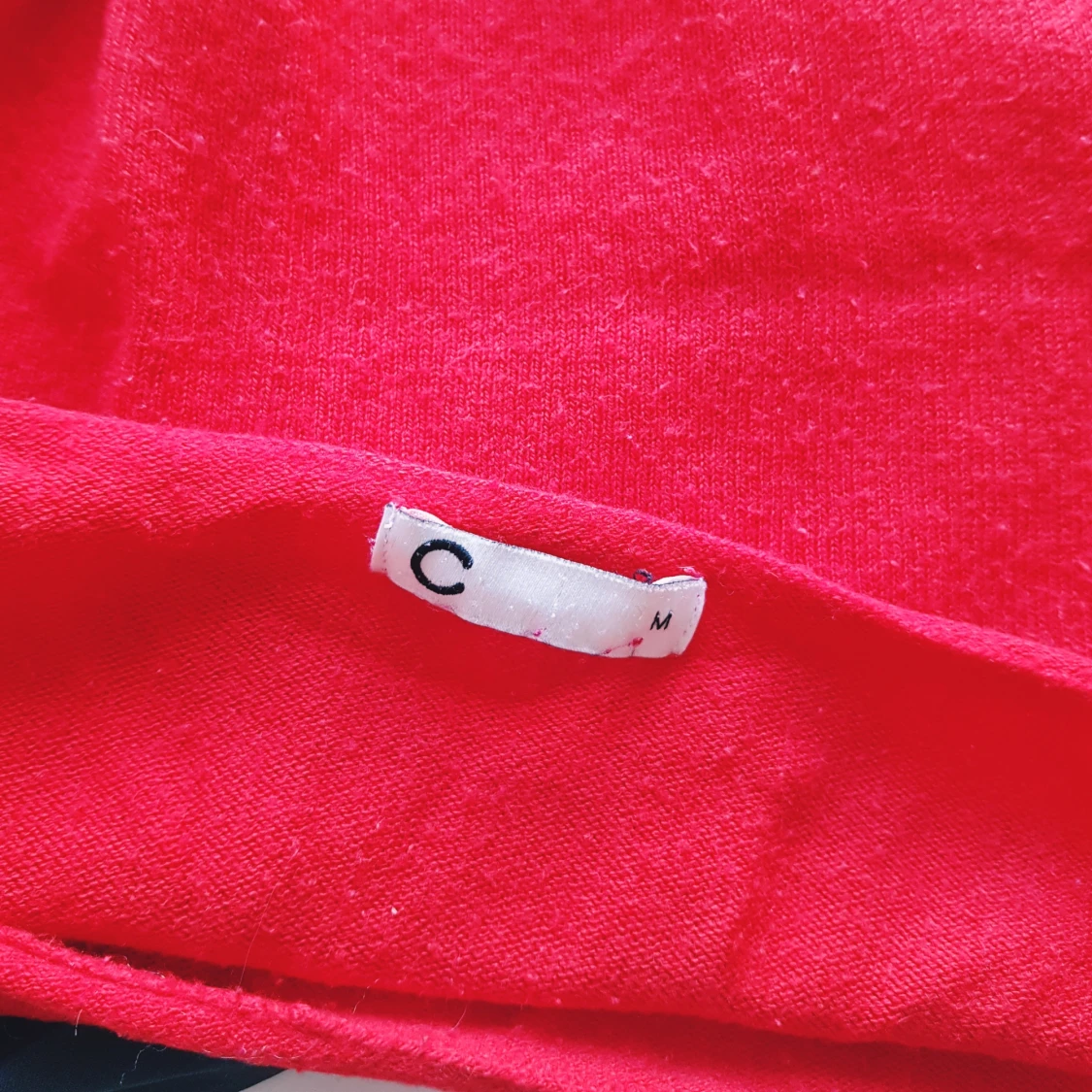 Röd långärmad tröja med knyt från Cubus strl M - 2