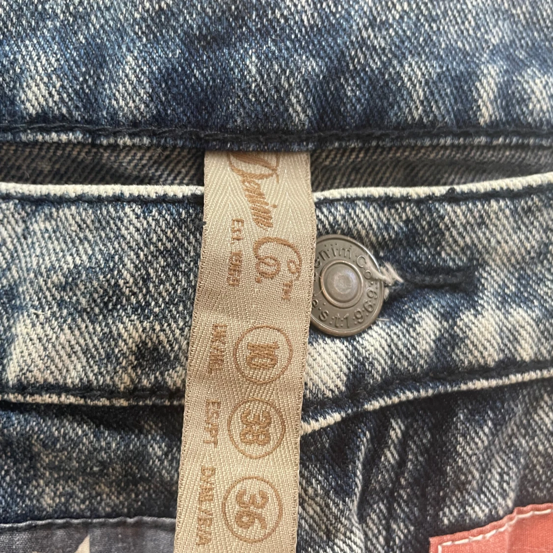 Jeansshorts med USA-flagga och fransar - 4