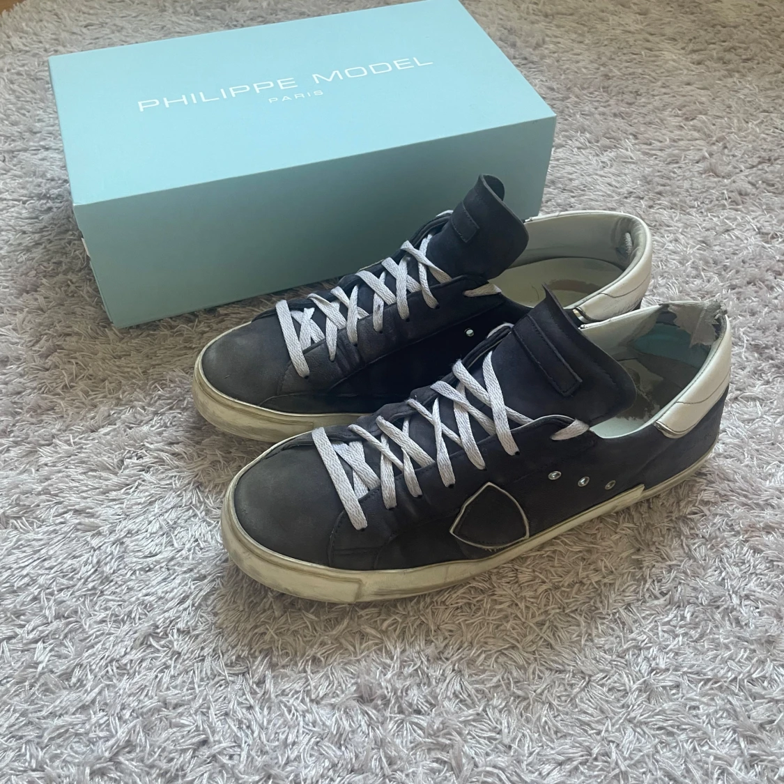 Philippe Model svarta sneakers i skinn