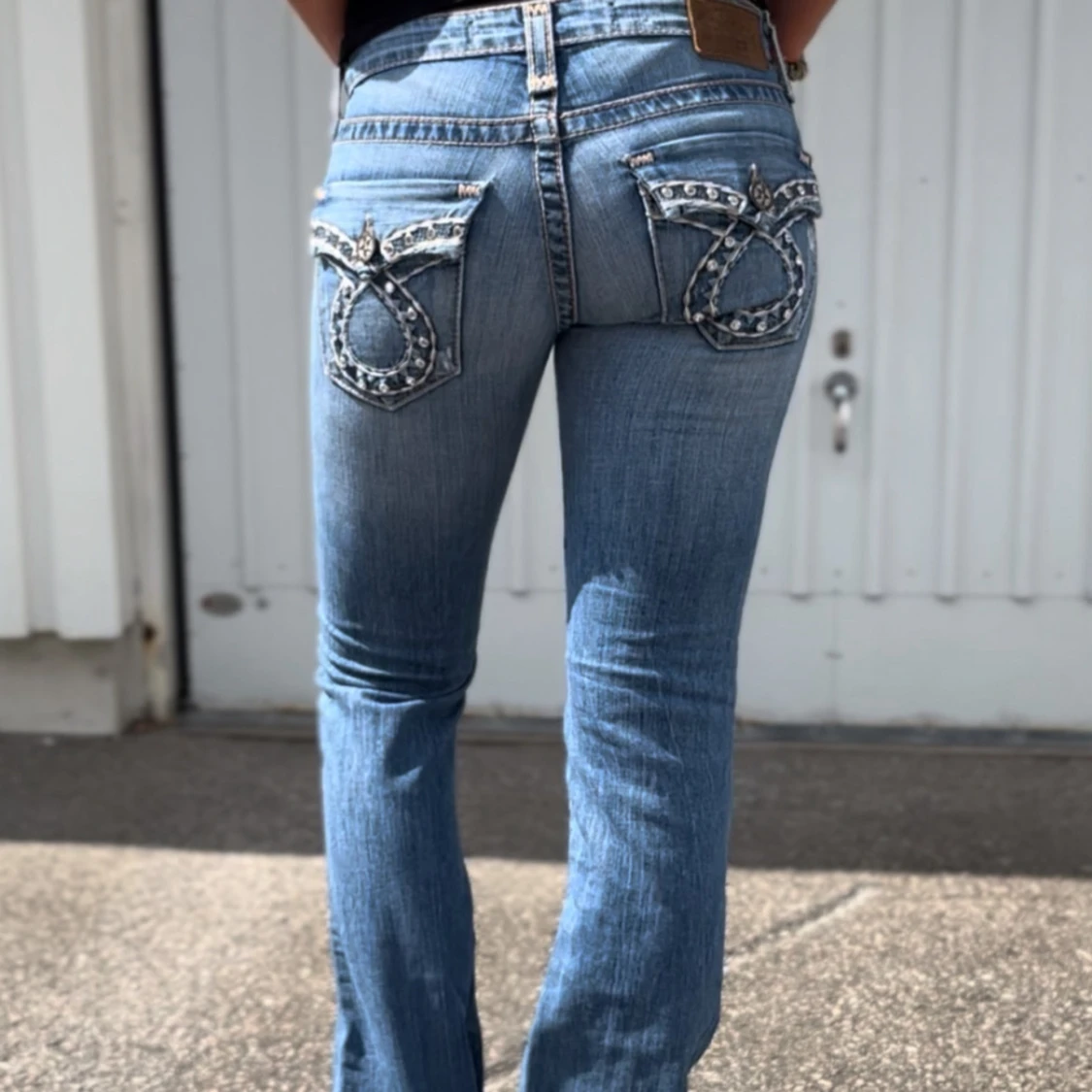 Lågmidjade bootcut jeans - 2