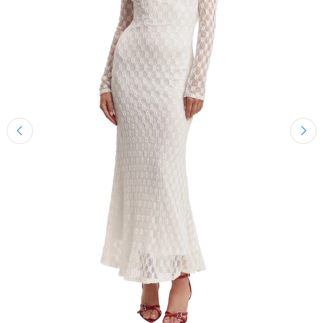 Bardot adoni klänning med spets ärmar  - 2