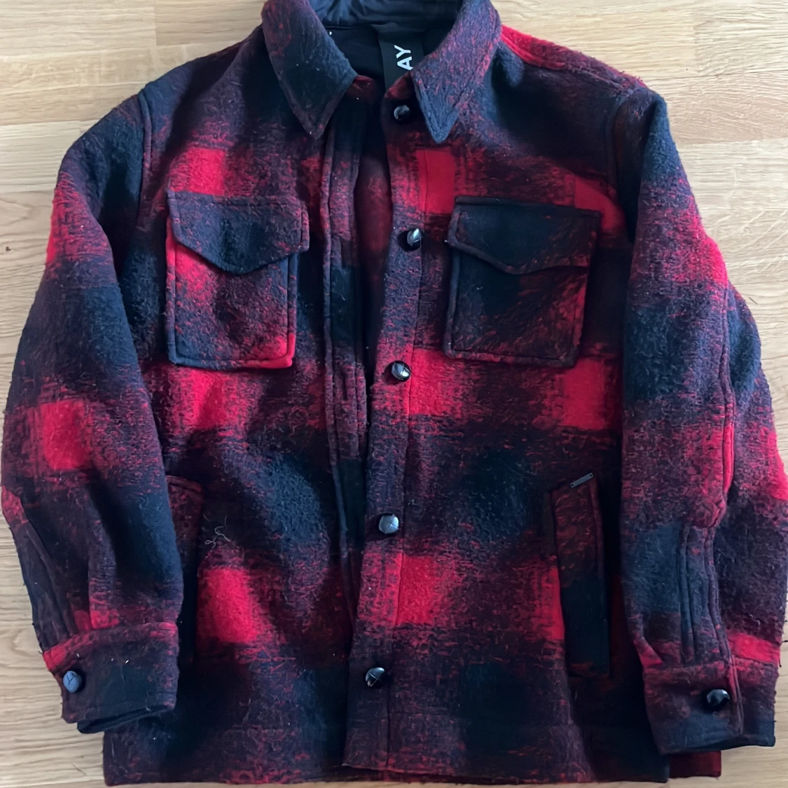 Rutig overshirt från Replay i ull