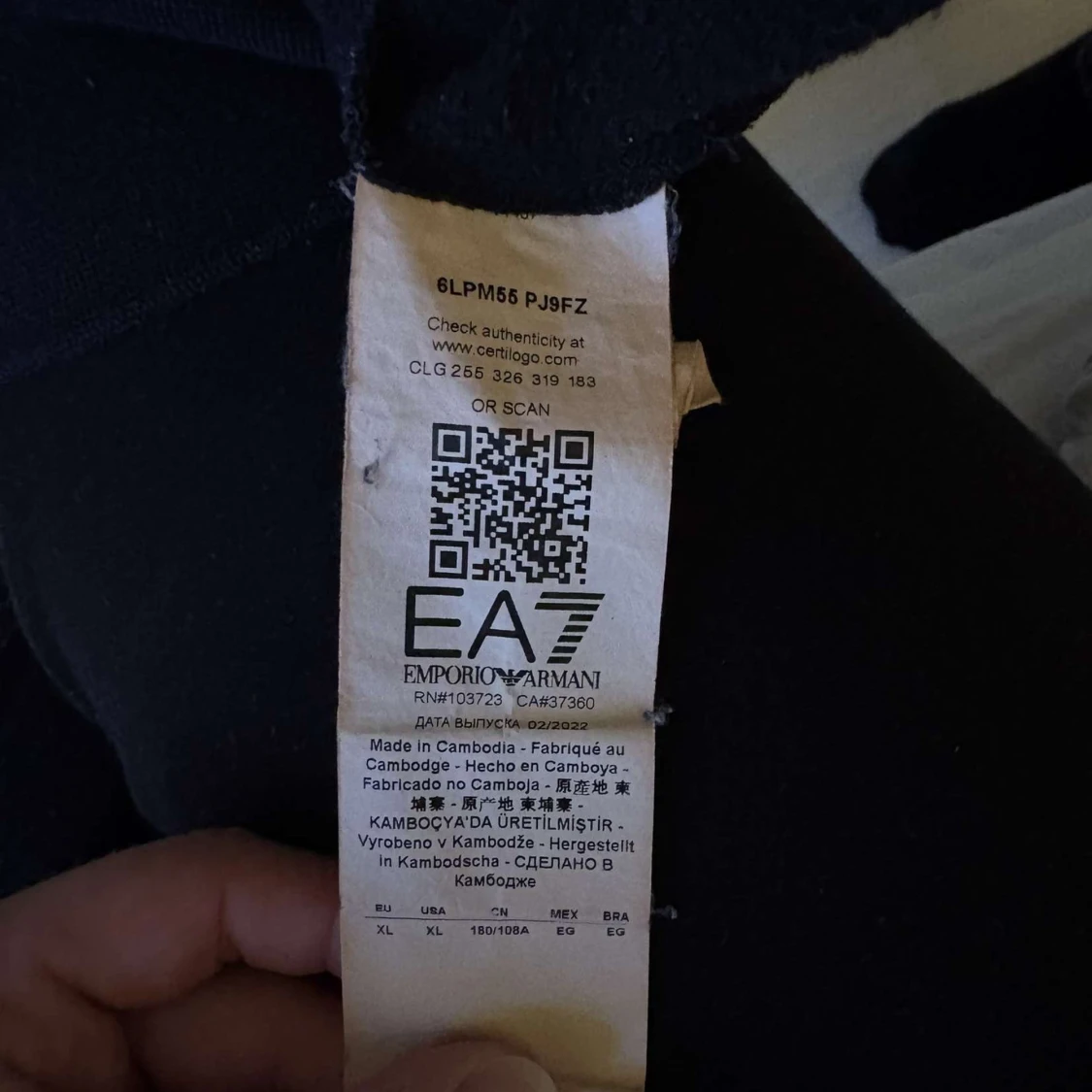 Svart EA7 Emporio Armani sweatshirt XL - 3