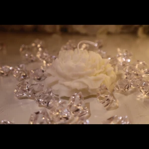 Peony Blossom Candle - Delicately shaped like a blooming peony, this soft ivory candle brings a touch of nature's beauty indoors. Perfect as a centerpiece or a graceful gift for any occasion.