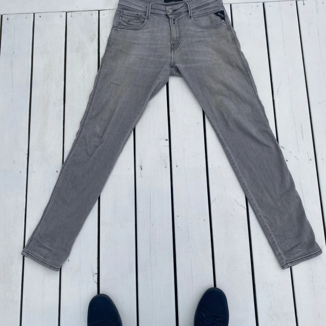 Replay Anbass grå slim jeans