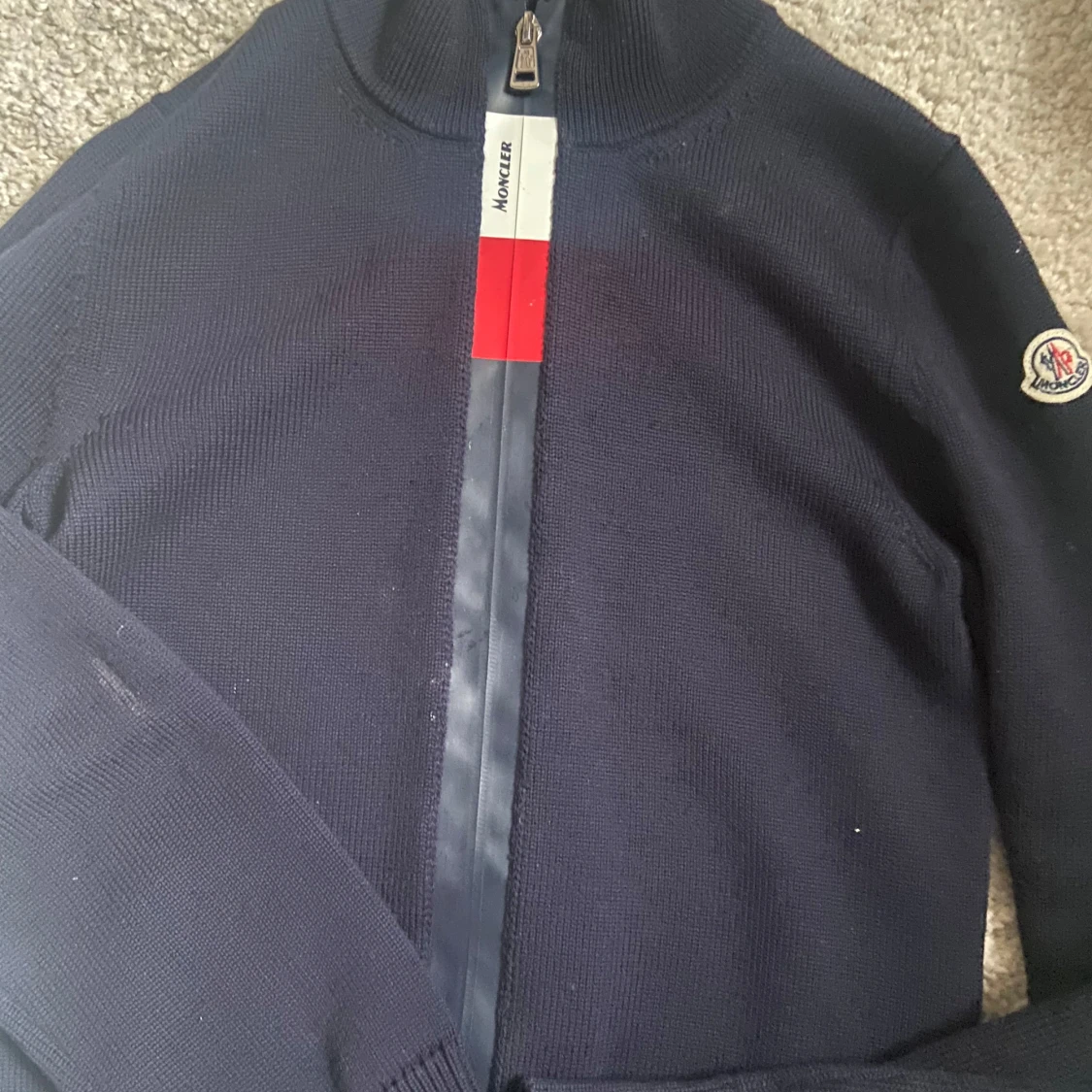 Mörkblå stickad tröja från Moncler - 2