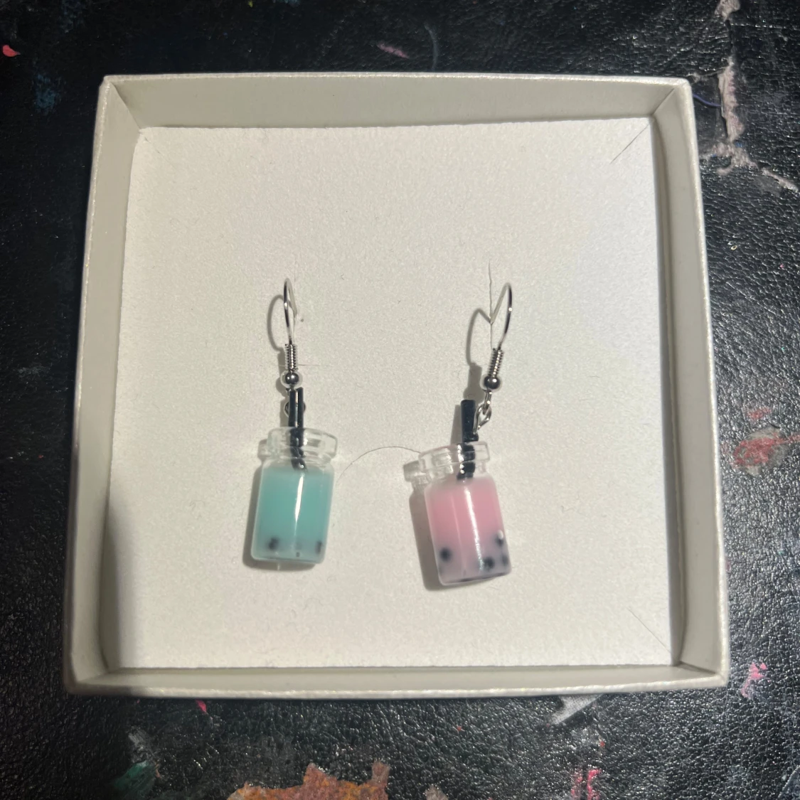 Bubble tea örhängen. 