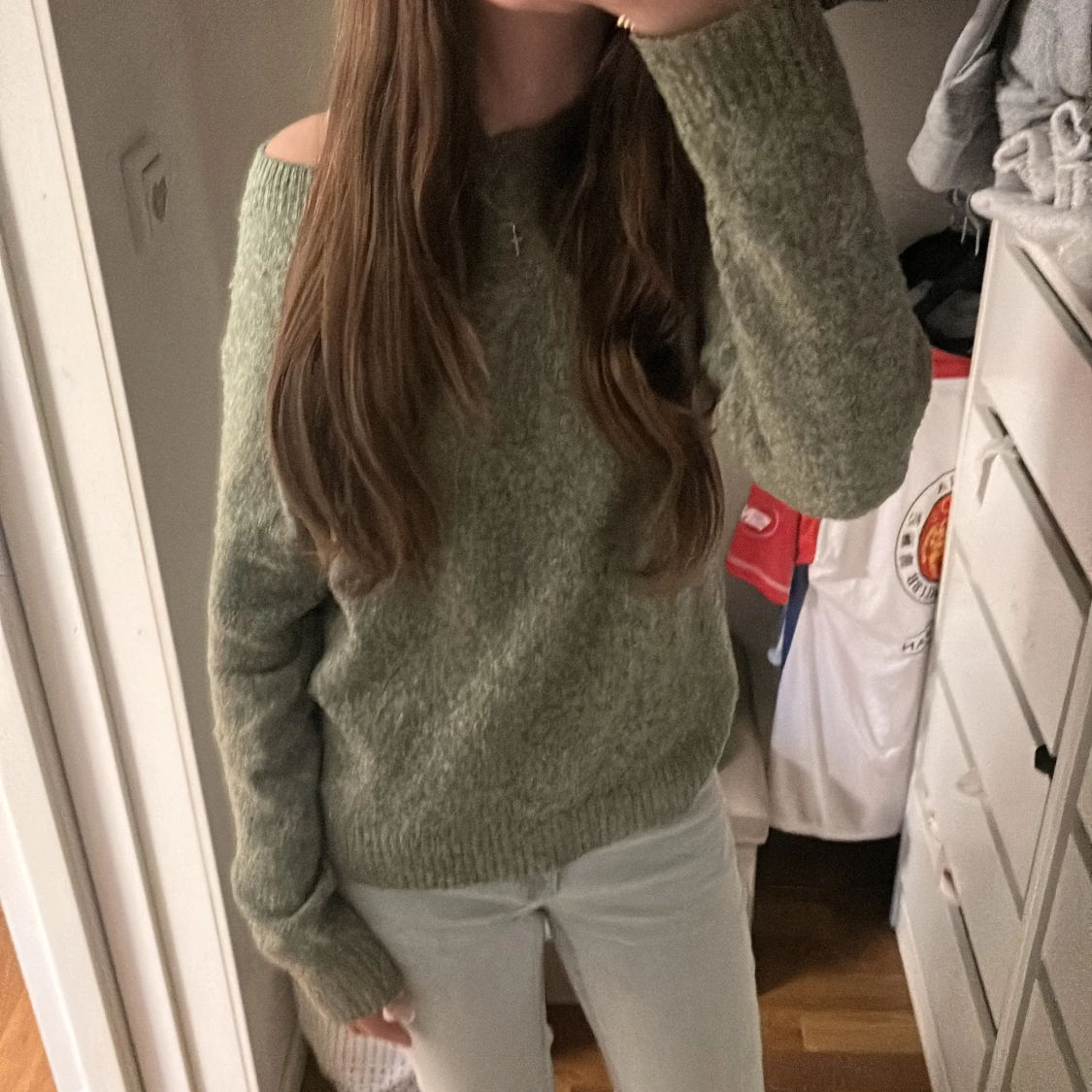 Grön stickad tröja från Vero Moda