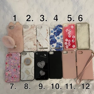 Mobilskal för IPhone 6, 7, 8 - Säljer dessa mobilskal eftersom de inte passar min mobil längre. 15kr per styck eller ALLA för 150kr. Pris kan såklart diskuteras. Skriv vid frågor eller fler bilder💕💕