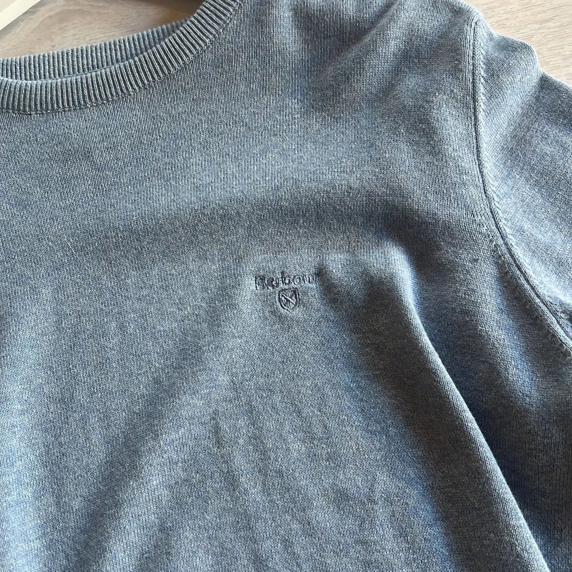 Ljusblå stickad tröja från Barbour - 2