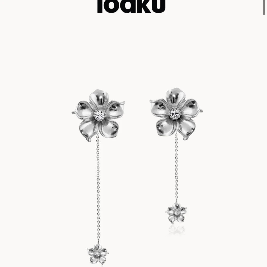 IOAKU silverset med blommor, rostfria