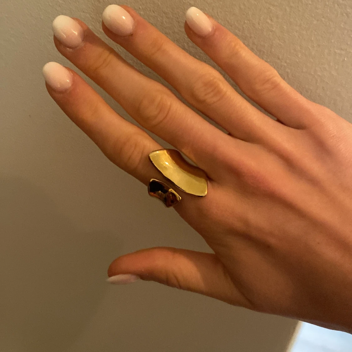 Chunky guldig statementring