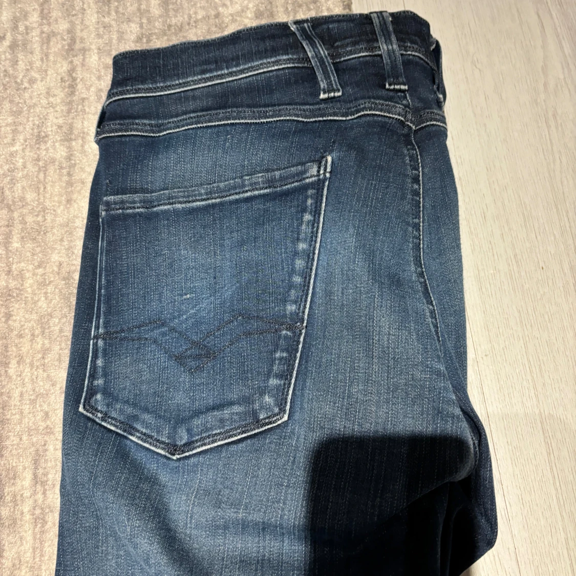 Blå jeansbyxor Replay Anbass herr W32 L32 - 1