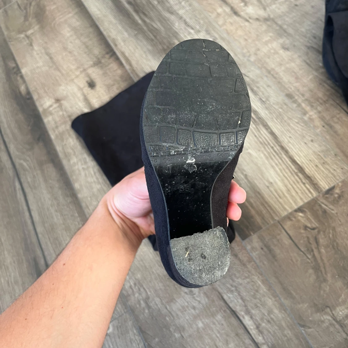 Svarta lårhöga stövlar med dragkedja - 2