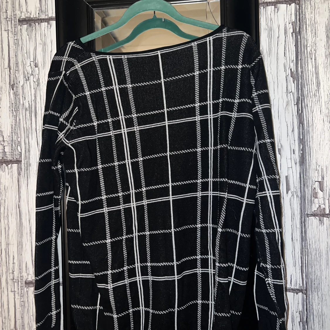 Svart och vit rutig tröja från Esmara - 1