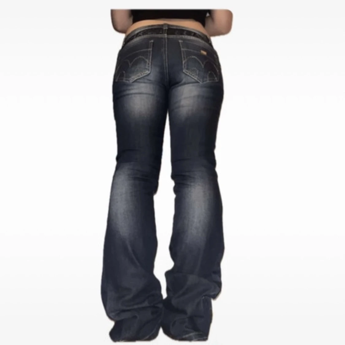 Blå bootcut jeans - 1