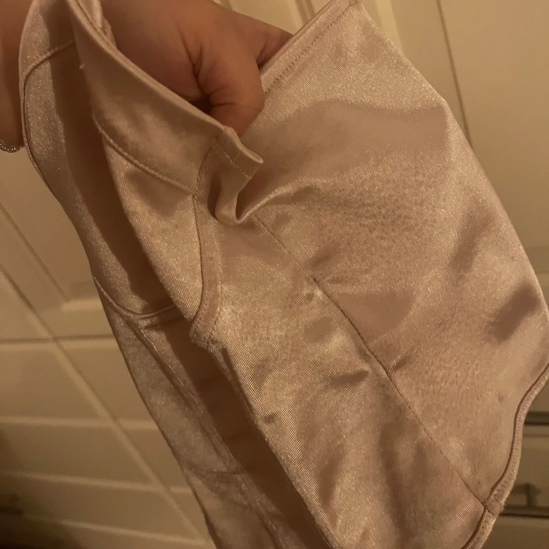 Rosa satin korsett - 2