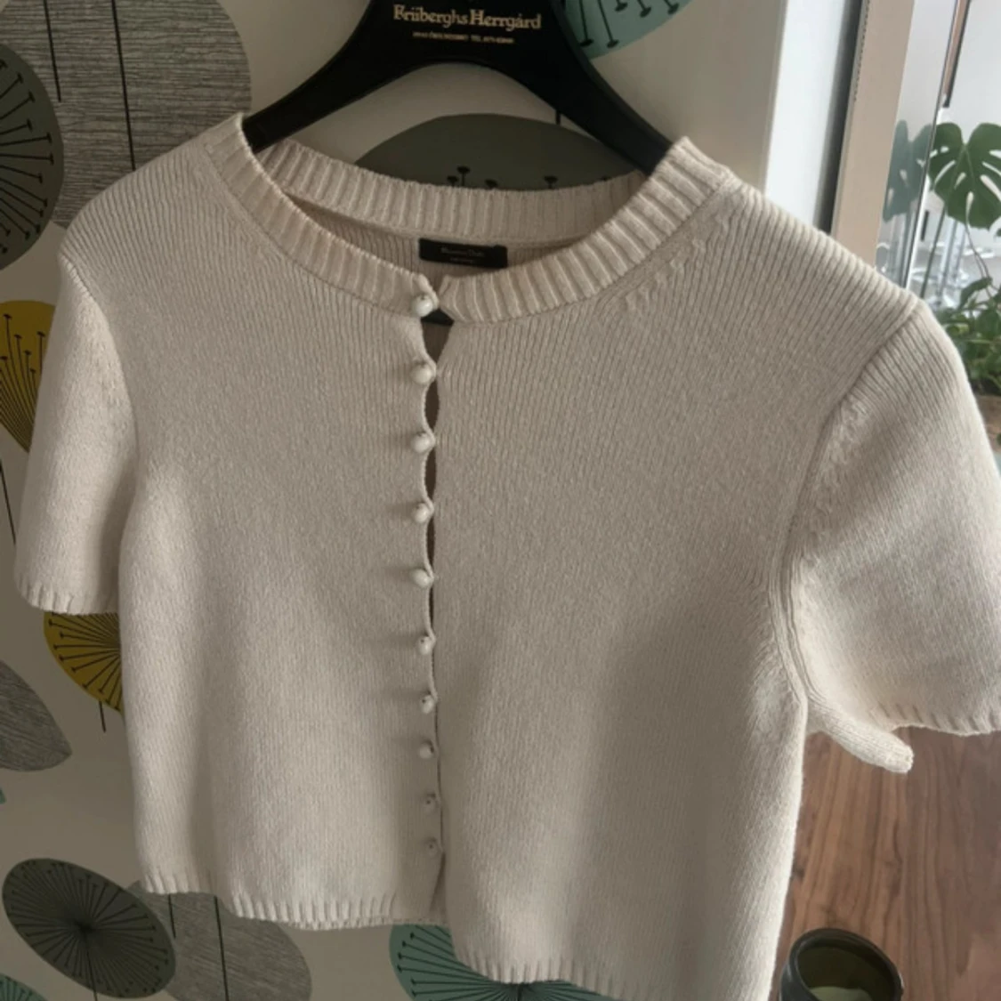 Vit kortärmad kofta från Massimo Dutti - 2