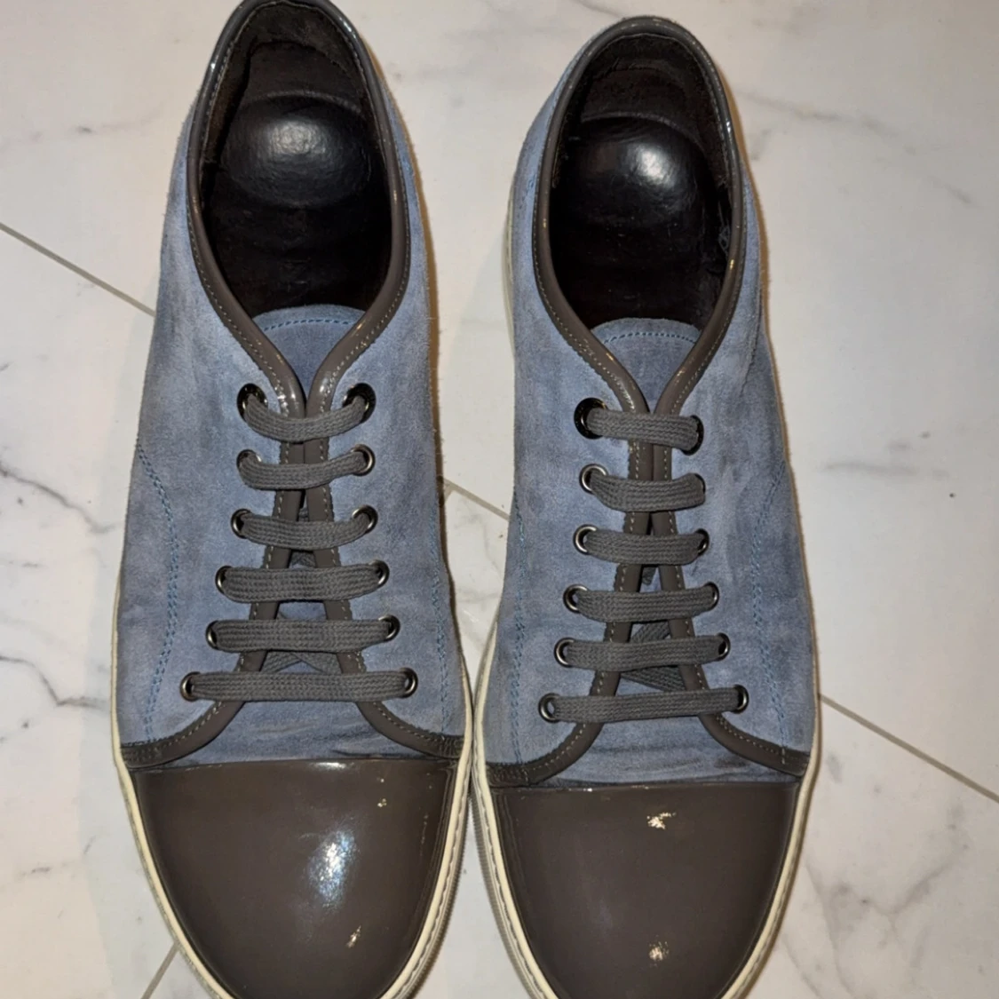 Lanvin Patent Cap Toe Sneakers - 1