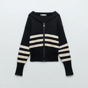 Stickad tröja med zip  - Stickad tröja med zip, strl xs💓💓