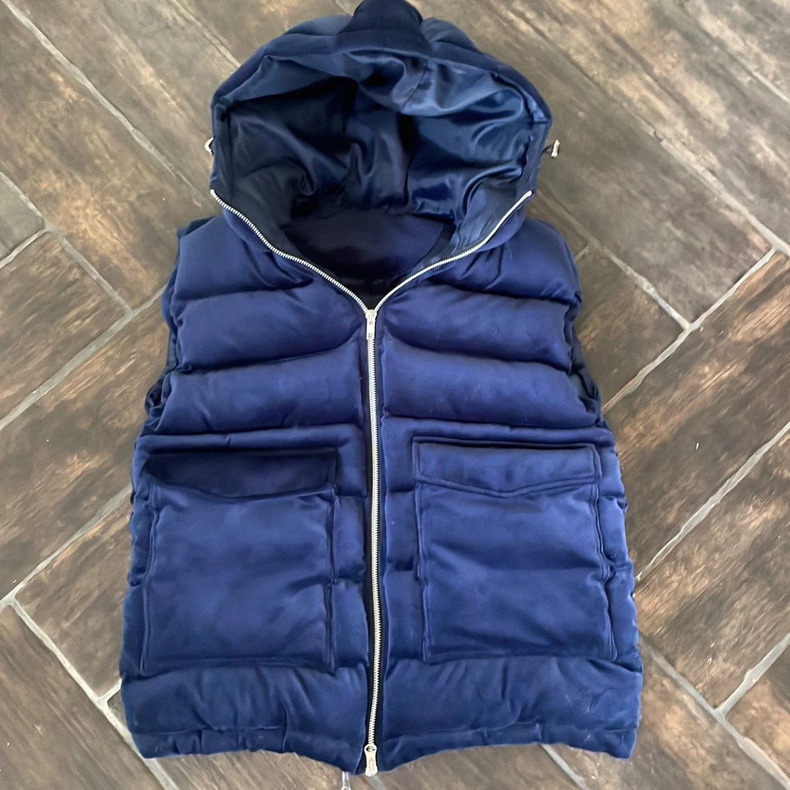 Blå dunväst från vendiera