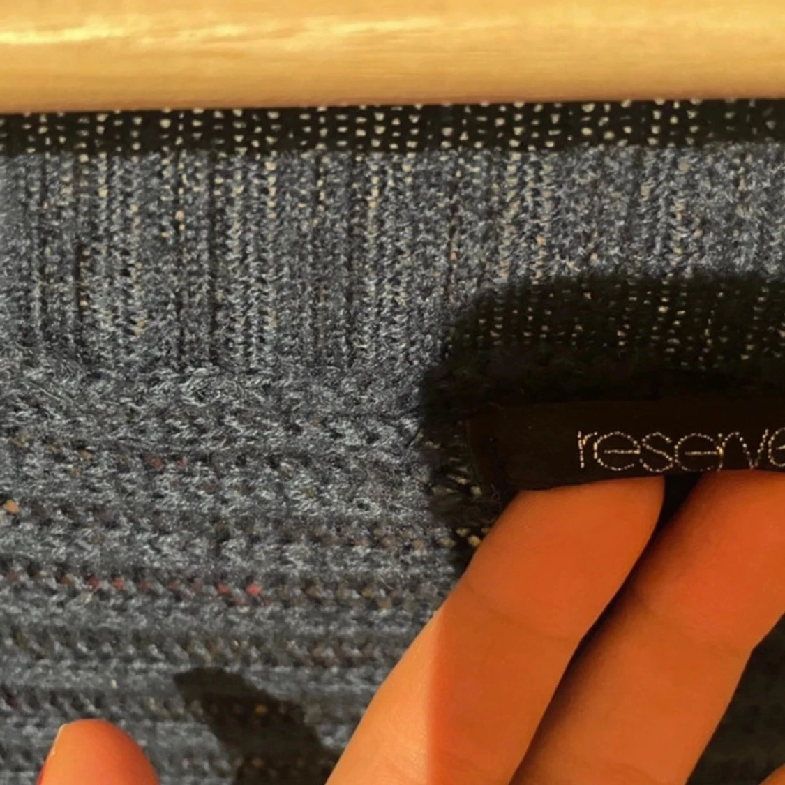 Mörkblå ribbad kofta - 91