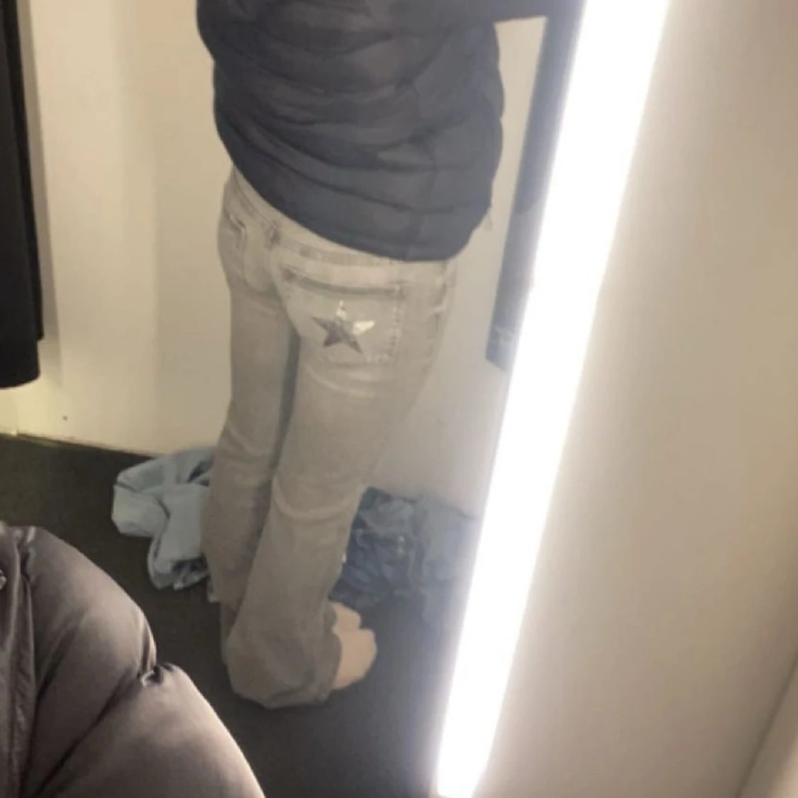 Gråa bootcut jeans - 3