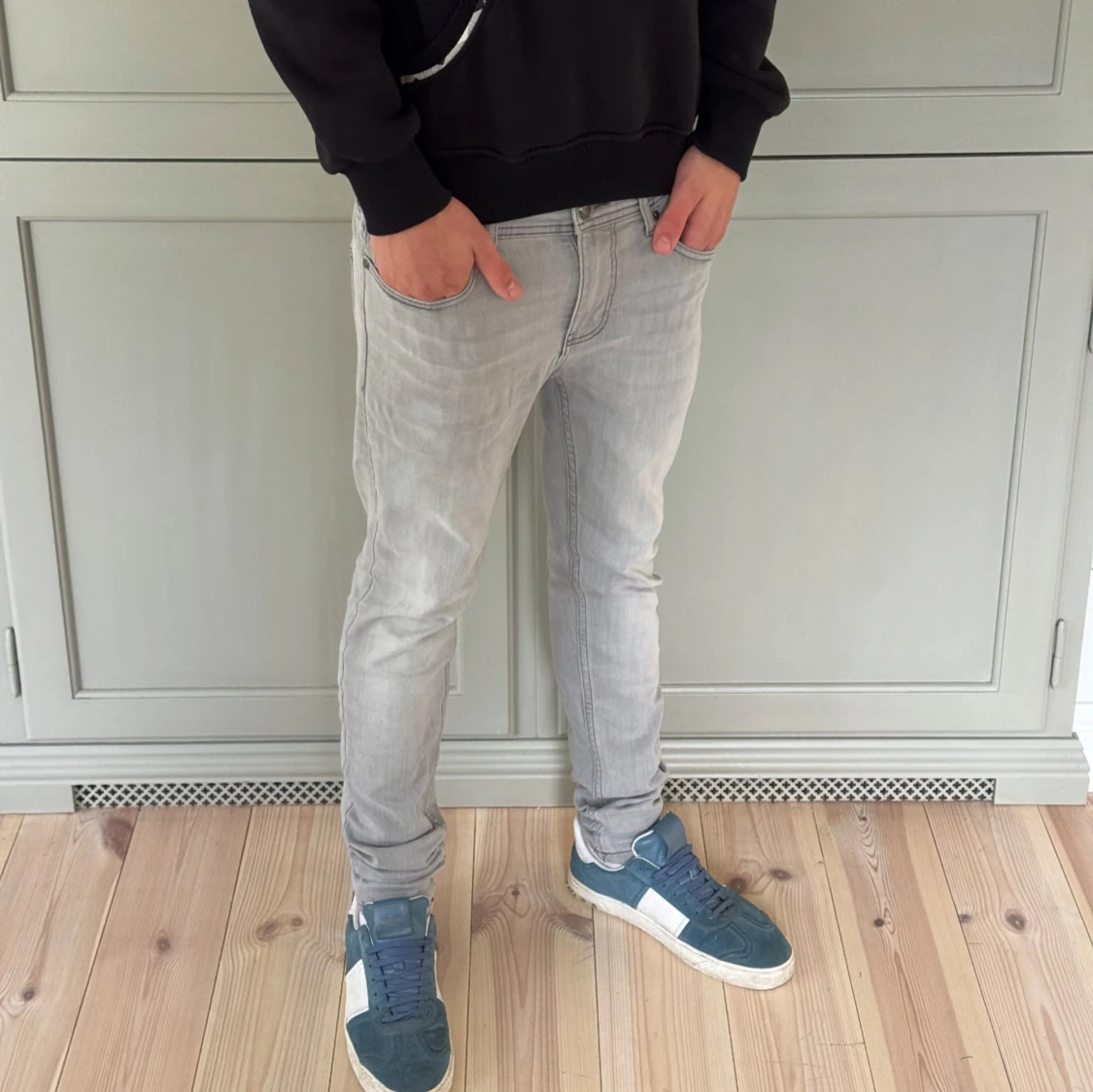 Ljusgrå Slim Jeans - 2