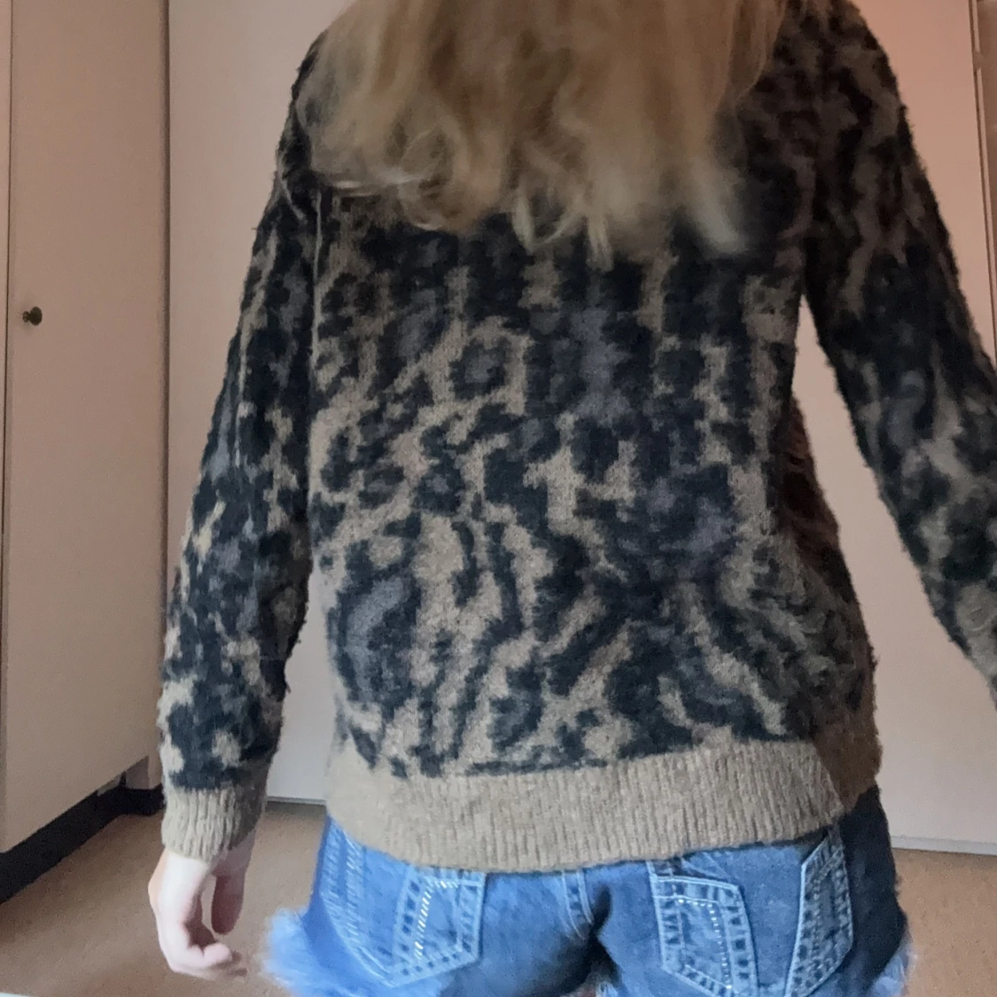 Leopardmönstrad stickad tröja Object - 1